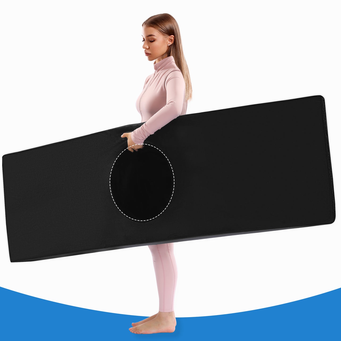 HOMBYS BBL Bed After Surgery for Sleeping with Hole,High Density Foam BBL Mattress with Hole,Brazilian Butt Lift Recovery Pillow After Surgery with Removable Cover