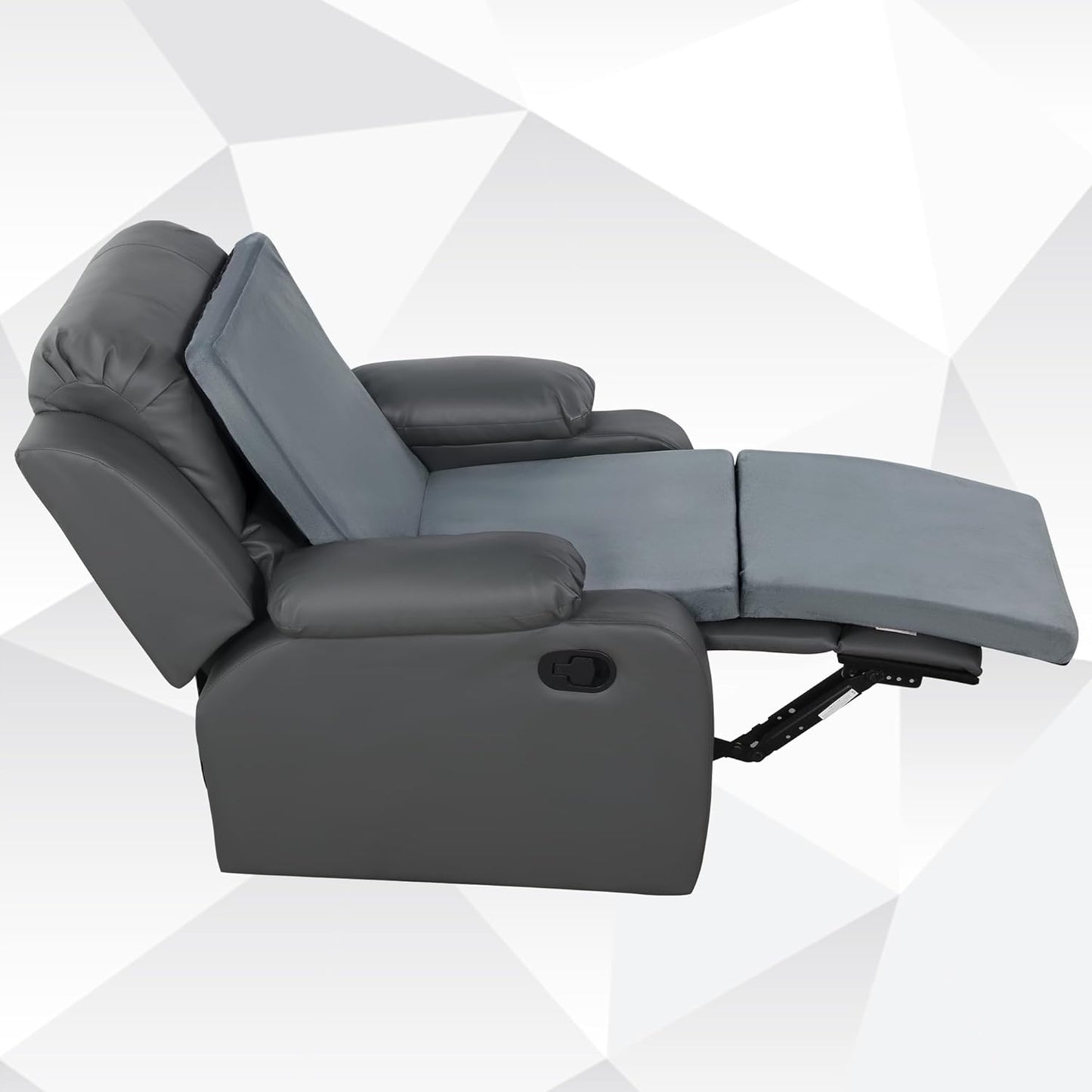 HOMBYS 3-in-1 Recliner Seat Cushion with Lumbar Support Pillow & Footrest, Multi-Functional Adjustable Height 2" to 6" for You to Choose, Non-Slip Foam Chair Cushion for Elderly