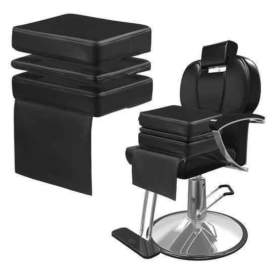HOMBYS Adjustable Salon Booster Seat for Kids Leather Children Cushion for Barber Chair, Cushion for Styling Chair, Different Heights are Adjustable to fit Children from 3-10 Years Old, 14.5"x11"