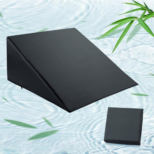 HOMBYS Bed Wedge Pillow Cover with Zipper, 100% Viscose Made from Bamboo, Soft, Cooling, Breathable Wedge Pillowcase Sweat-Absorbent Pillowcase for Summer, (Dark Grey, 25"x25"x10")