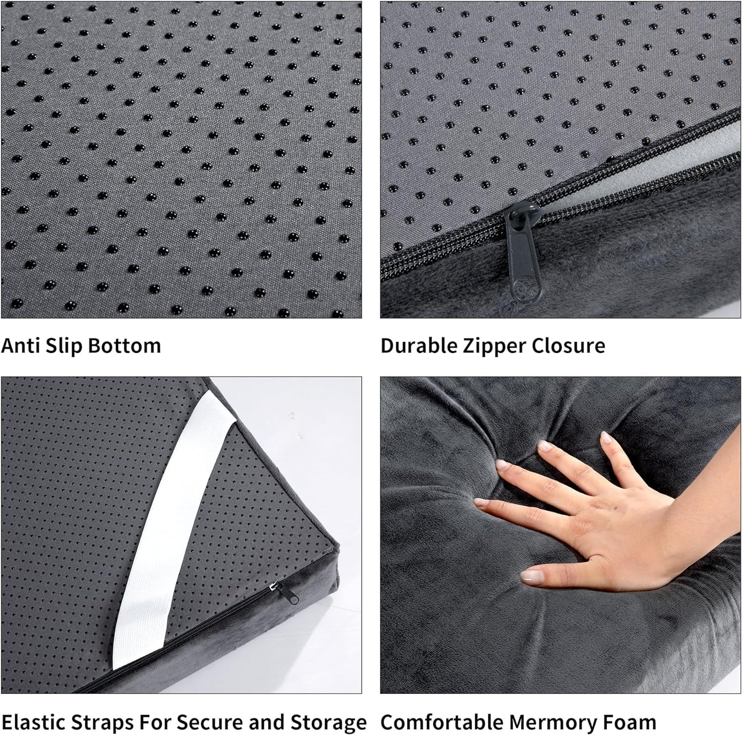 HOMBYS Memory Foam Camping Mattress for Outdoor Sleeping, Roll Up Porable Camping Mattress Pad Mat for Travel Truck Bed Tent