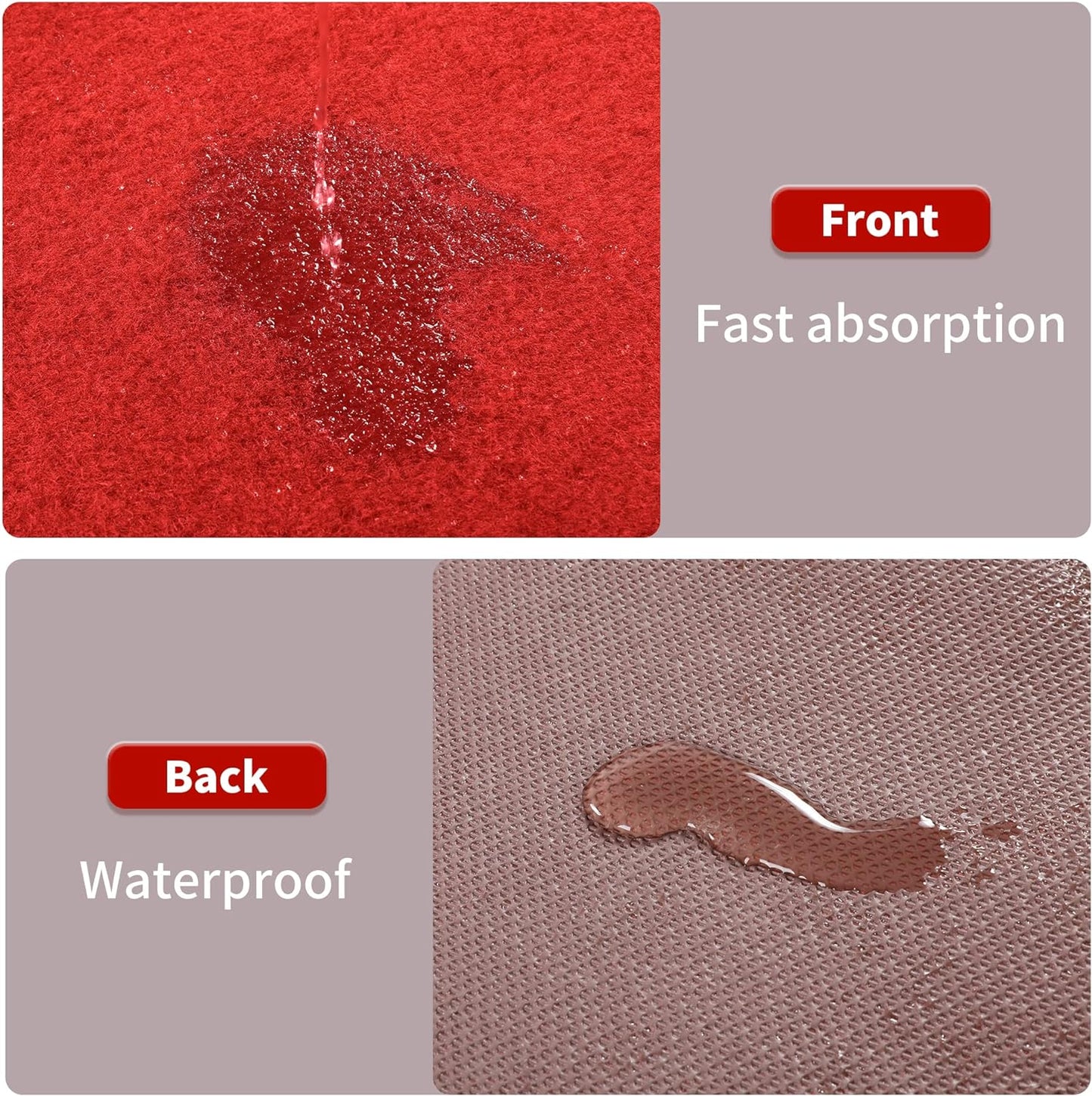 HOMBYS Extra Thick Red Carpet Runner for Events, Not Slip Red Aisle Runway Rug for Party Wedding & Special Events Decorations (Red, 3x10 ft)