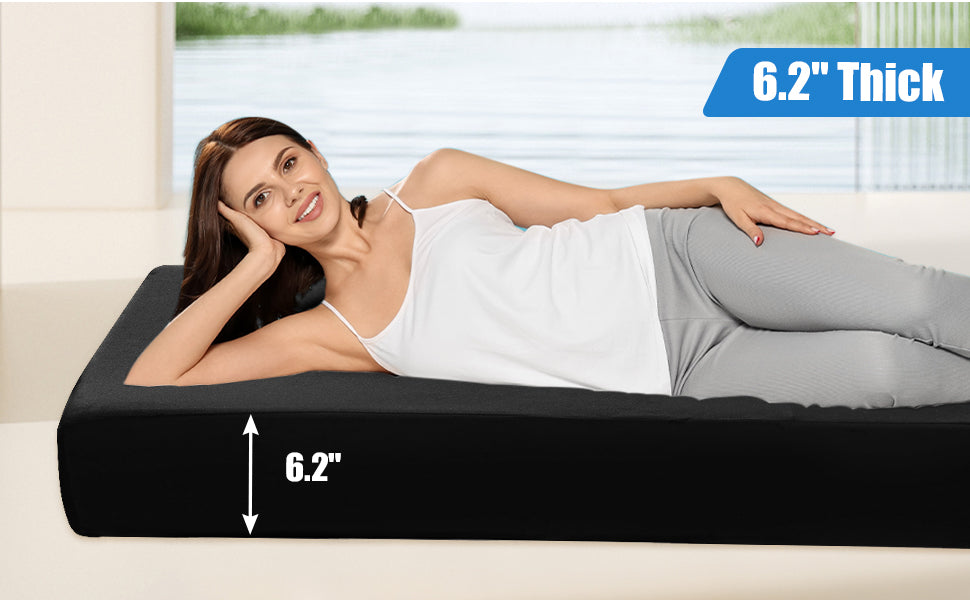 HOMBYS BBL Bed After Surgery for Sleeping with Hole,High Density Foam BBL Mattress with Hole,Brazilian Butt Lift Recovery Pillow After Surgery with Removable Cover