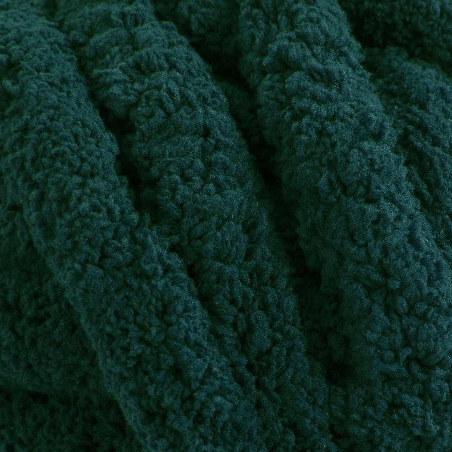 HOMBYS Dark Green Chunky Chenille Yarn, 8 Skeins, 27 yd / 8 oz Each