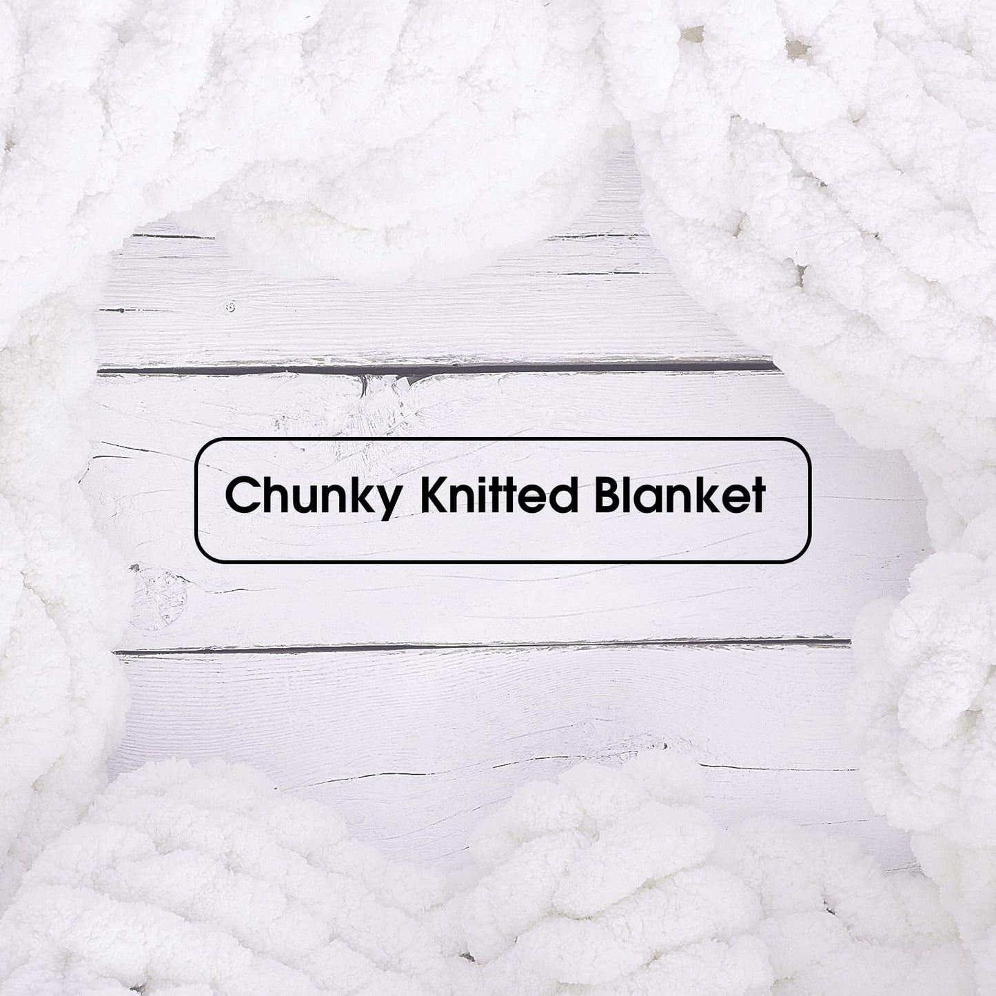 HOMBYS Pure White Chunky Chenille Yarn, 8 Skeins, 27 yd / 8 oz Each
