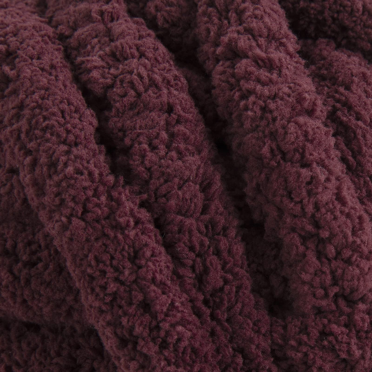HOMBYS Wine Red Chunky Chenille Yarn, 8 Skeins, 27 yd / 8 oz Each