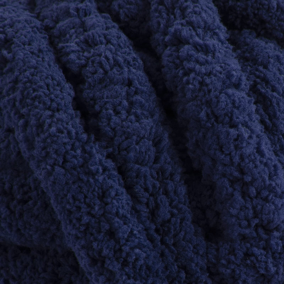 HOMBYS Navy Blue Chunky Chenille Yarn, 8 Skeins, 27 yd / 8 oz Each