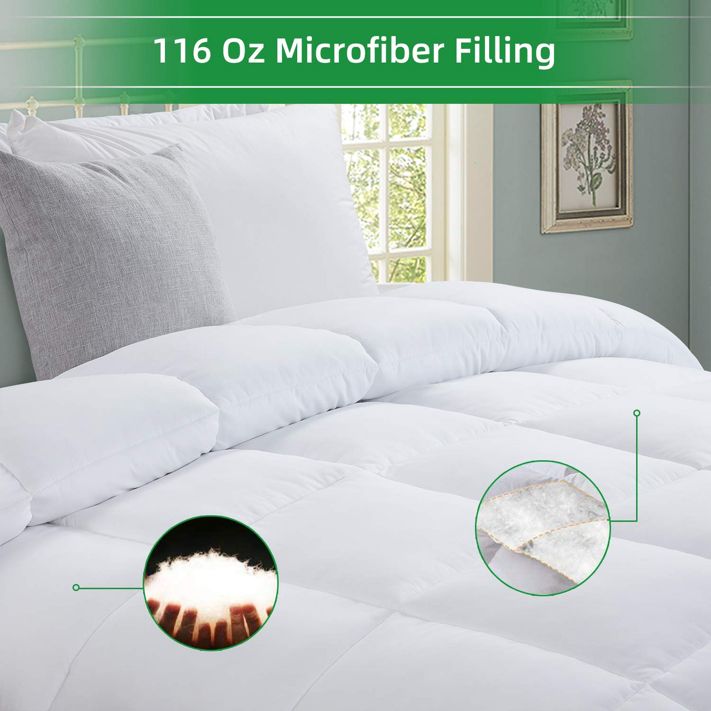 HOMBYS Oversized King Down Alternative Fluffy Comforter