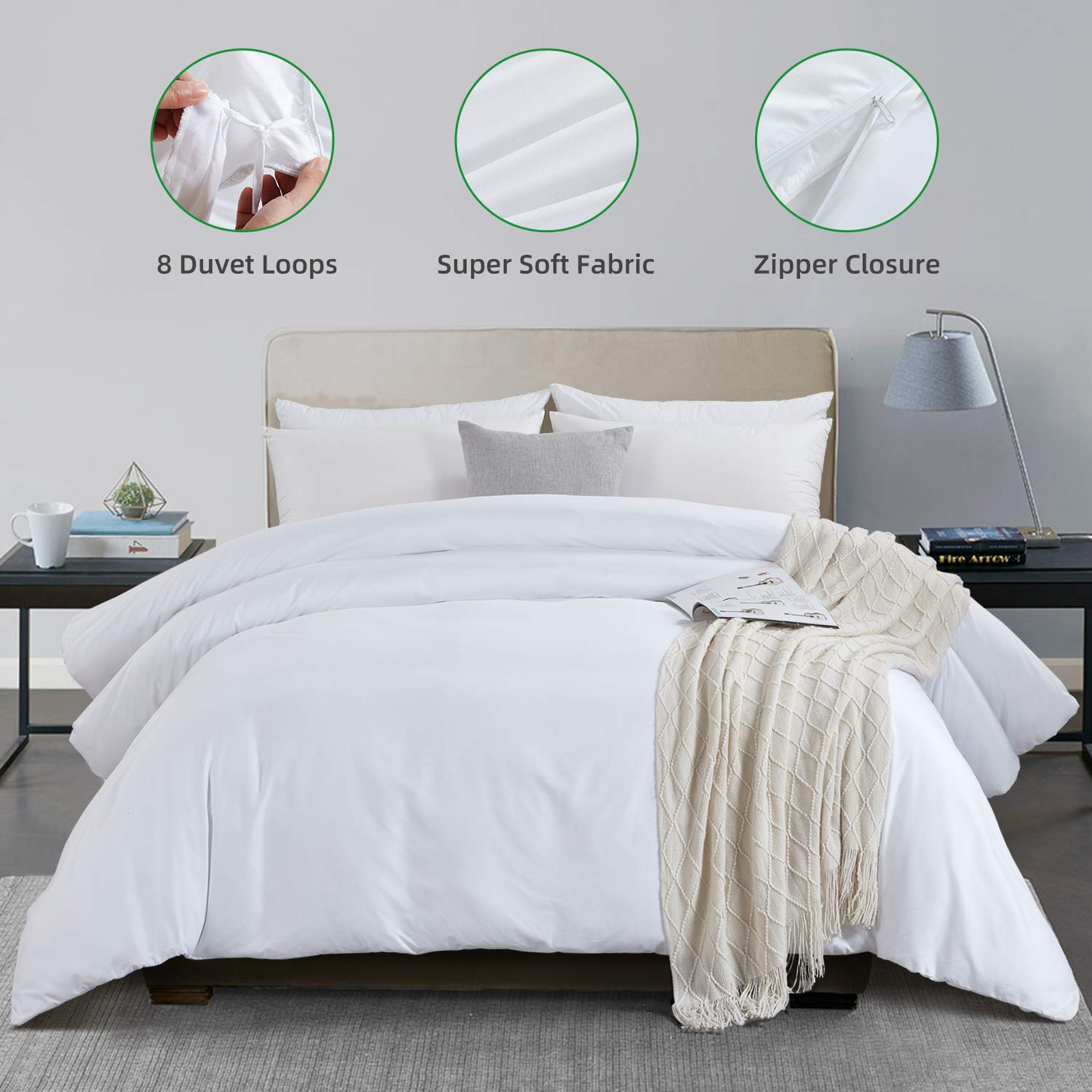 HOMBYS Oversized King Down Alternative Fluffy Comforter