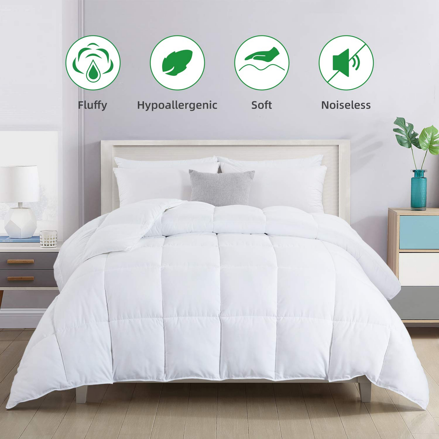 HOMBYS Oversized King Down Alternative Fluffy Comforter