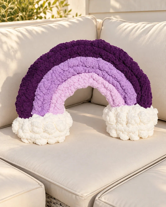 Made with HOMBYS: Purple Gradient Rainbow Pillow by @tali.ace.designs