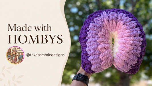 Made with HOMBYS: Purple Gradient Rainbow Pillow by @texasemmiedesigns