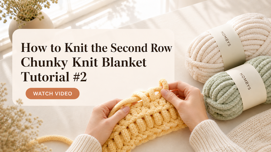 Chunky Knit Blanket Tutorial #2