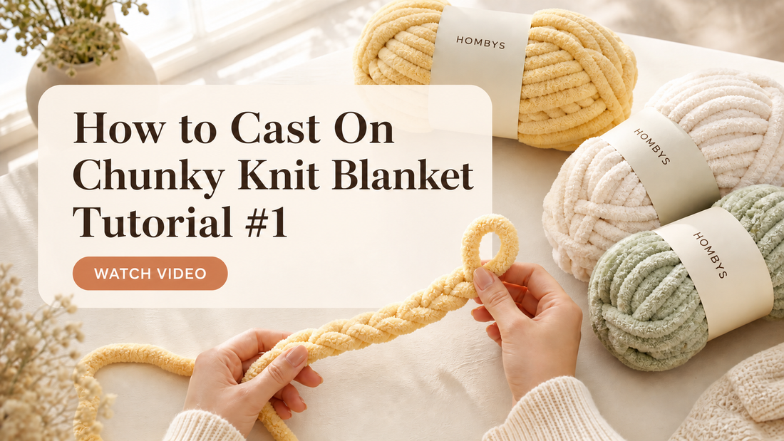 Chunky Knit Blanket Tutorial #1