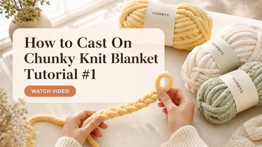 Chunky Knit Blanket Tutorial #1