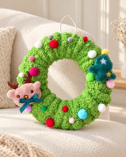 Made with HOMBYS: A Cozy Chunky Yarn Christmas Wreath