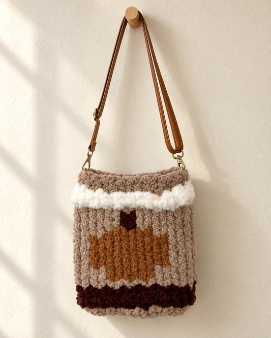 Autumn Motif Chunky Tote by knit.in.his.name.co