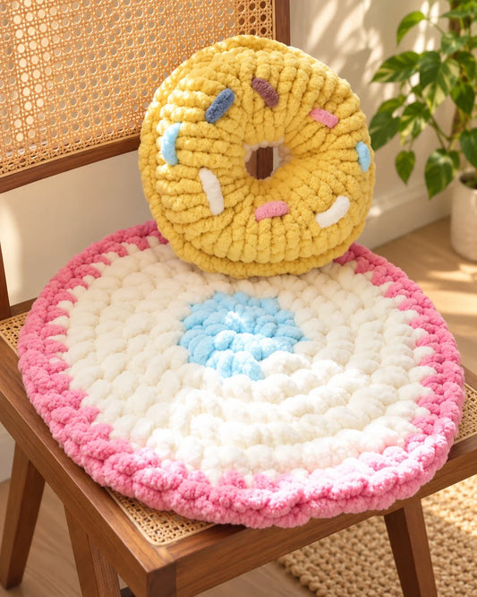 Made with HOMBYS: Handmade Chunky Yarn Chair Cushions for a Cozy Home