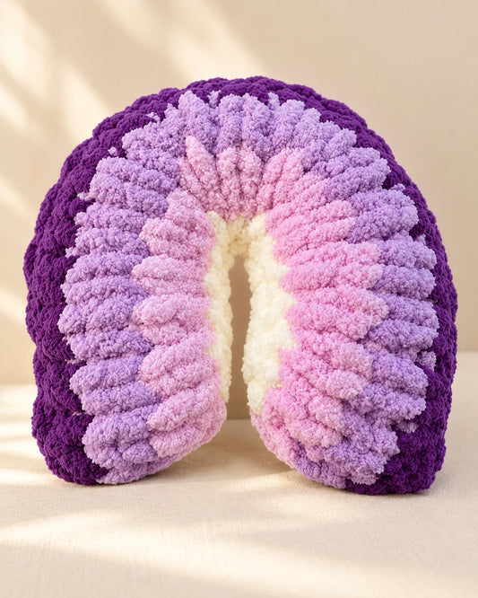 Made with HOMBYS: Purple Gradient Rainbow Pillow by @texasemmiedesigns