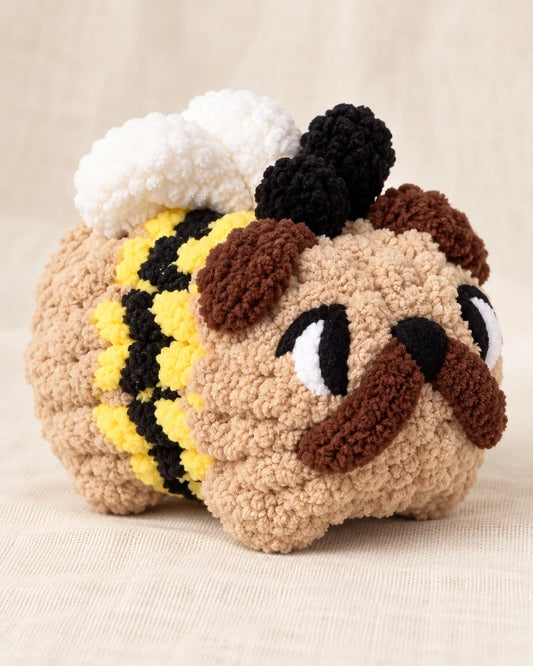 Pug Bug chenille plush by Shiloh