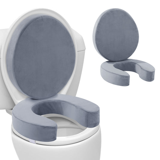 HOMBYS Commode Seat Cushion + Back Support