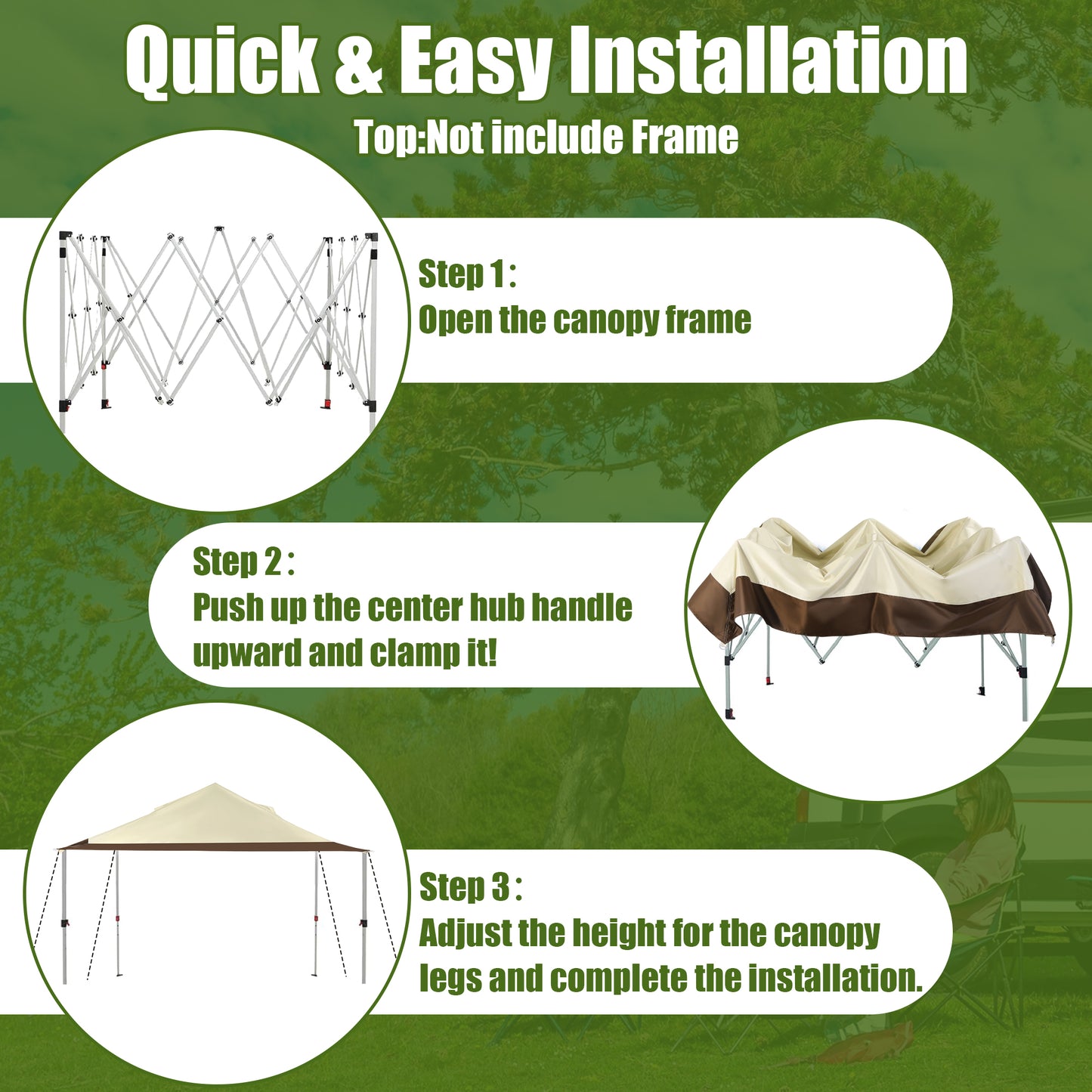 HOMBYS Waterproof Oxford Replacement Top Cover, 13 FT x 13 FT Instant Pop Up Canopy Tent, UV Protection Canopy Shelter Replacement Parts for Outdoor Garden Camping, Not Include Frame