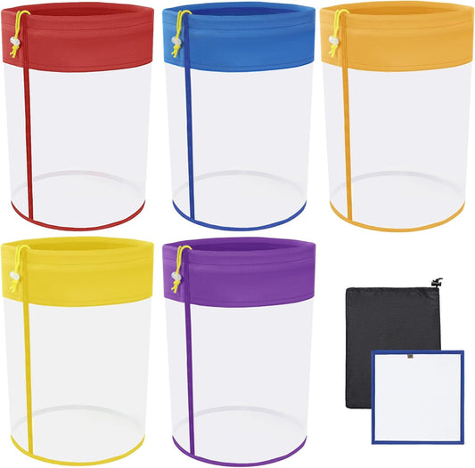 HOMBYS 5 Pack Filter Bag 5 Gallon Set, Reusable 5 Gallon Bucket Strainer, Colorful Strainer for Juicing, Premium Rosin Press Bags and Storage Pouch(25 to 220-Micron)
