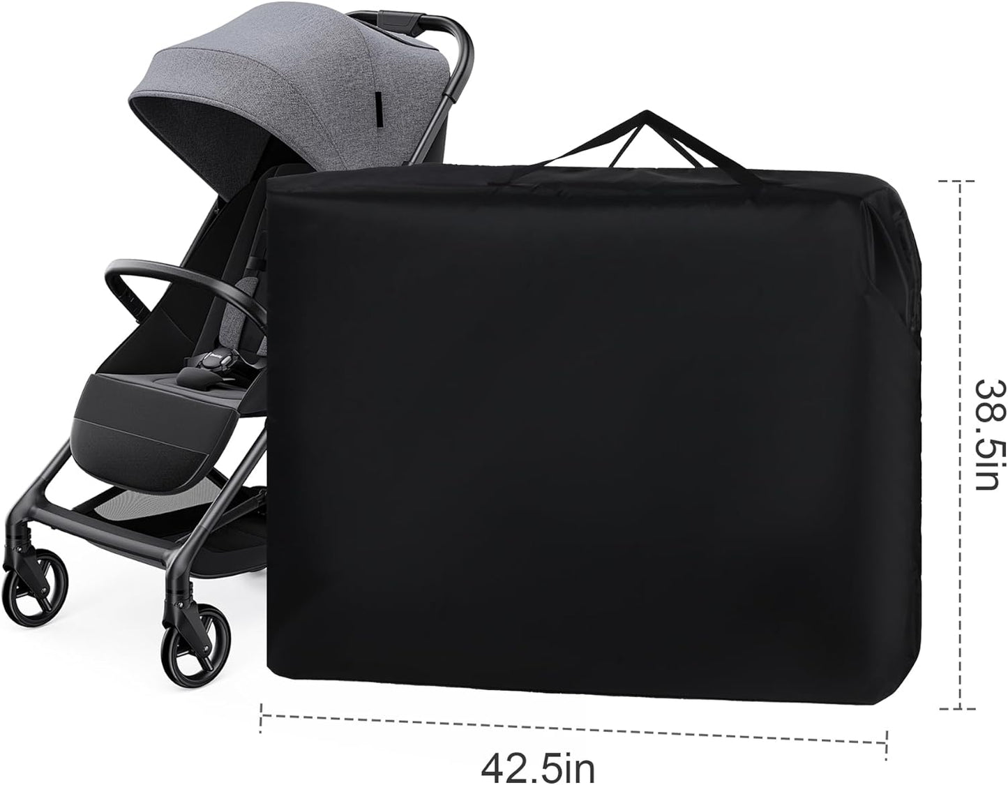 HOMBYS Stroller Travel Bag for Airplane,Thicken Large Stroller Travel Bag Fits Most Sizes, Tighten Rope Gate Check Stroller Bag for Double and Jogging Strollers