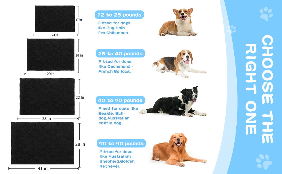 HOMBYS Indestructible Dog Bed for Crate,Large Waterproof Chew Proof Dog Bed,Reviserable Durable Dog Bed for Aggressive Chewers,Machine Washable Tough Dog Bed,Reversible Pee Proof Fleece Flat Dog Pad