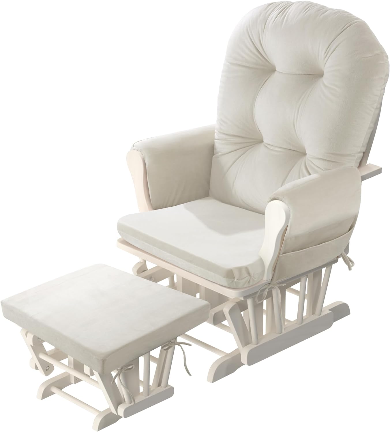 HOMBYS Glider Rocker Replacement Cushions PCS with Storage Side Pock