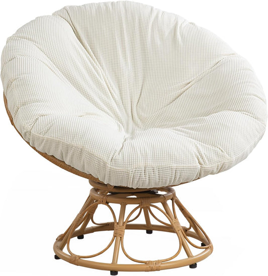 HOMBYS Cover for Papasan Cushion, Soft Slipcover Only, Removable and Machine Washable Chair Cushion Covers with Elastic Closure