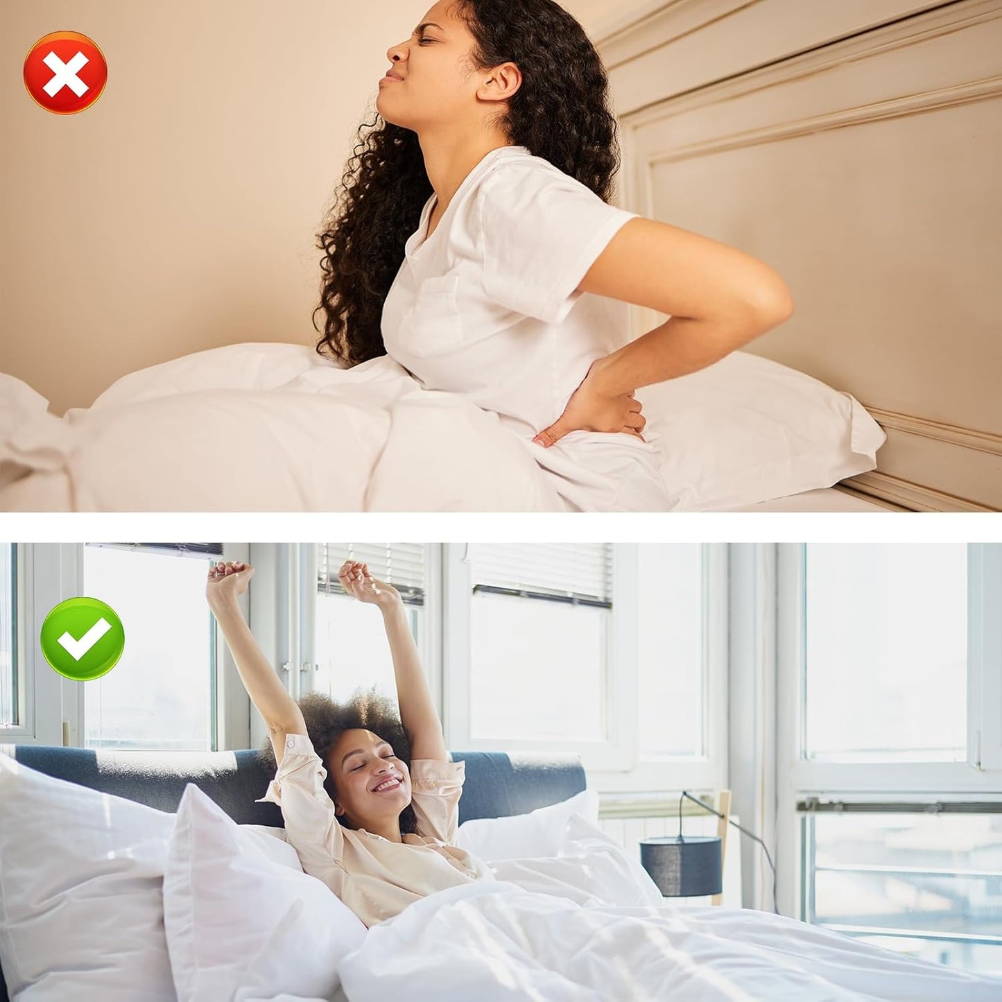 HOMBYS 60" L High Density Sagging Mattress Support, 2" Thick Foam Bed Boards for Under Mattress Corrector, Firm Pad to Fix Sinking Bed, Ideal for Sags Deeper 1"-2"