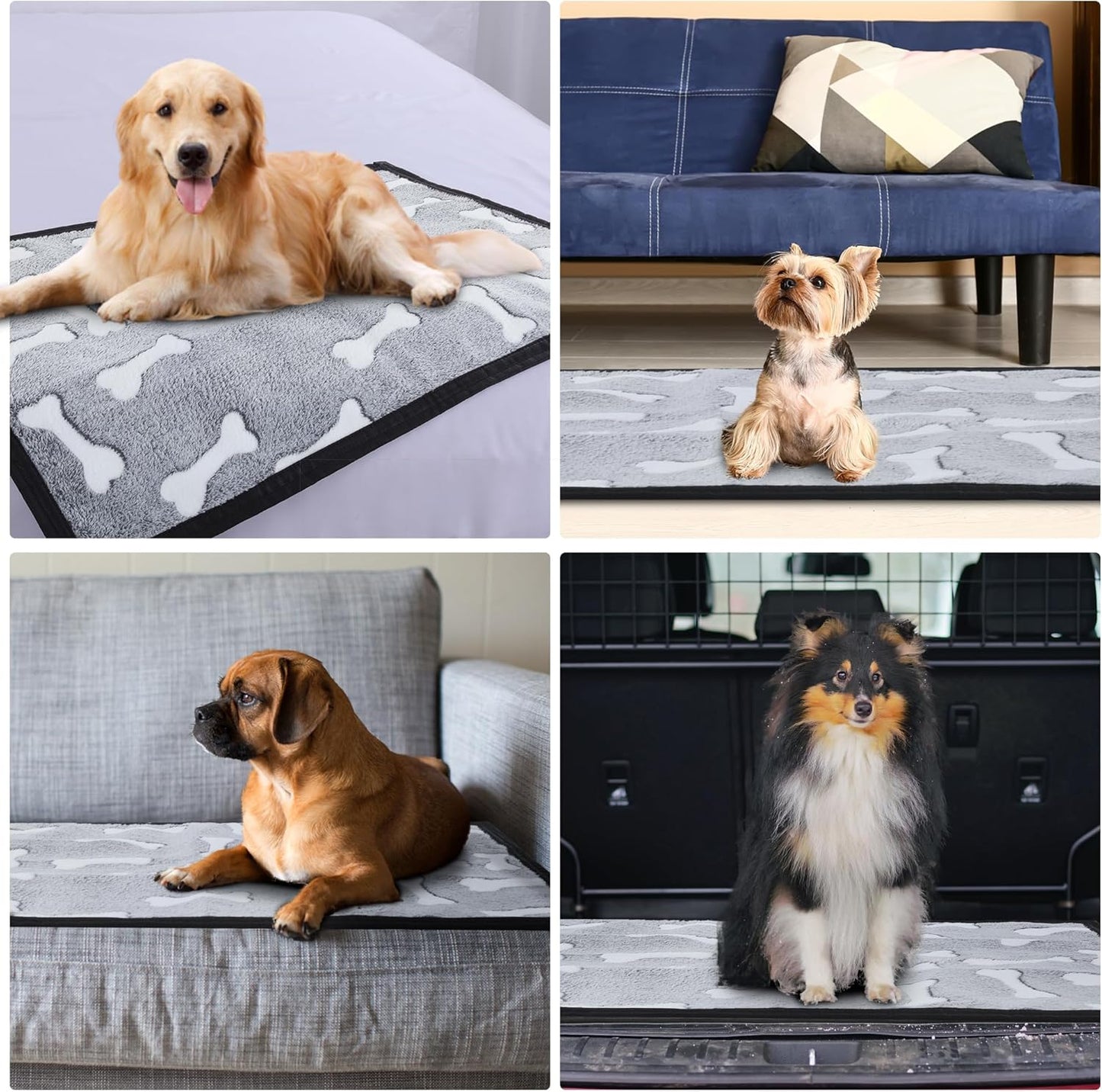 HOMBYS Chew Proof Dog Blanket Indestructible Dog Blanket for Dogs, Tear Proof and Leak Proof, Soft Flannel Fleece Pet Blanket for Sofa, Bed & Furniture Protection