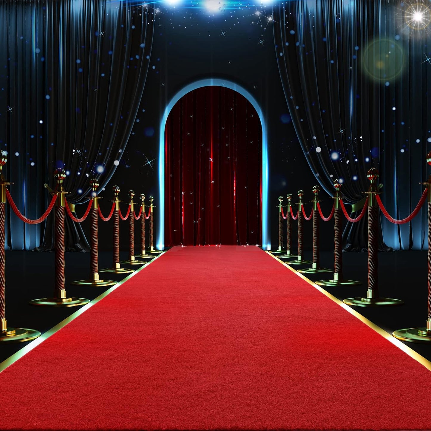 HOMBYS Extra Thick Red Carpet Runner for Events, Not Slip Red Aisle Runway Rug for Party Wedding & Special Events Decorations (Red, 3x10 ft)