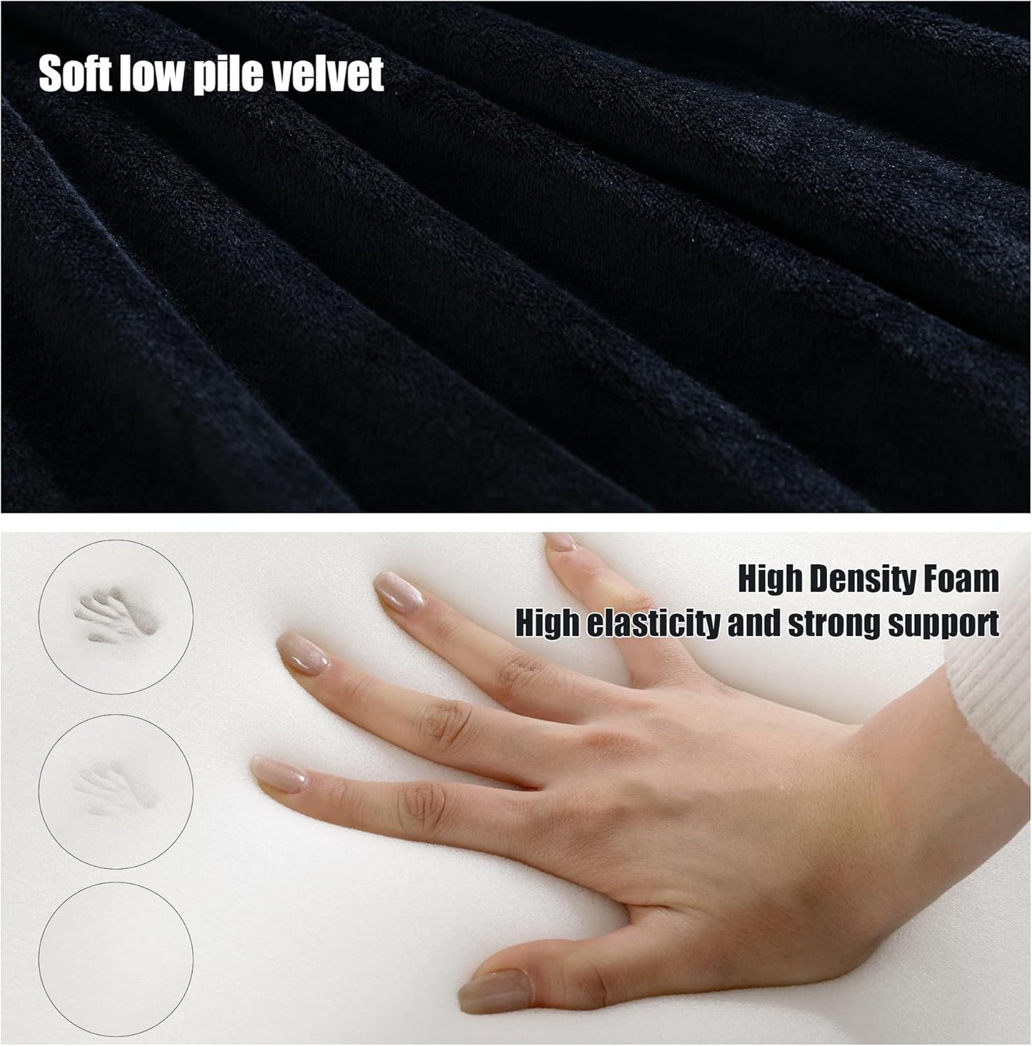 HOMBYS Extra Large Recliner Leg Pillow, Foam Foot Rest Cushion Wave Shape Recliner Footrest Extender, Multi Purpose Back & Lumbar Support Pillow for Bed, Sofa Couch