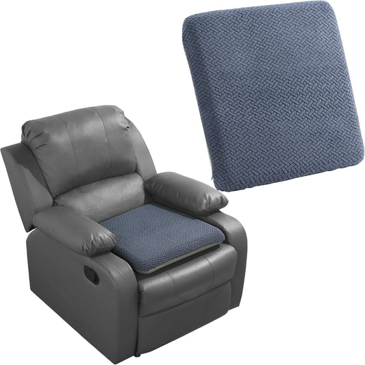 HOMBYS Tufted Furry Recliner Seat Cushion for Elderly Foam Curved Edge Large Square Seat Cushion for Recliner Chair, Floor Pillow, Office Chair, Car, No Pressure on Thighs