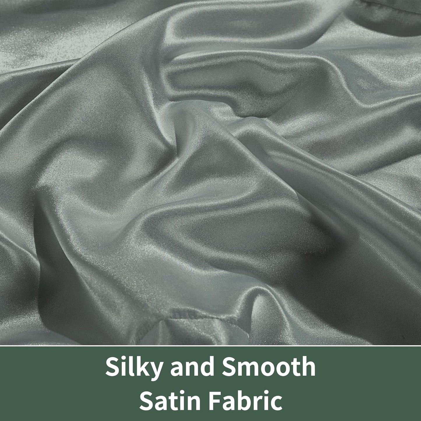 HOMBYS Pillowcase for Cube Pillow-Silky and Smooth Satin Pillowcase with Hidden Zip (ONLY Pillowcase) (24"x12"x5.5")