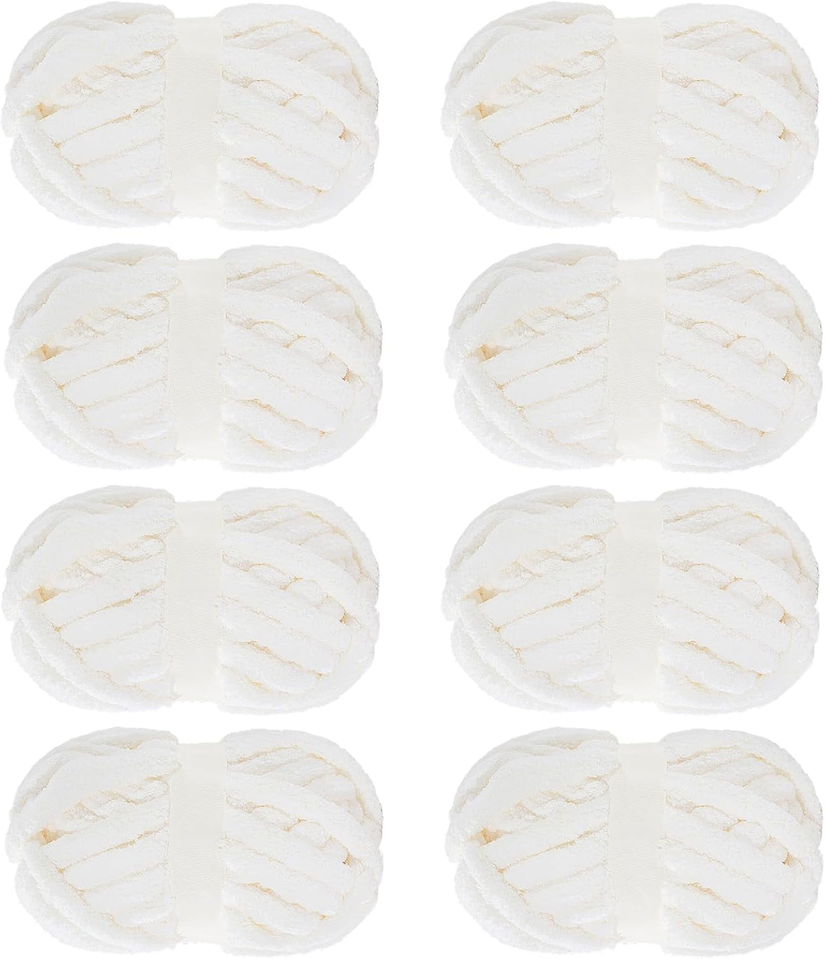 Hombys Cream White chunky chenille yarn image 1