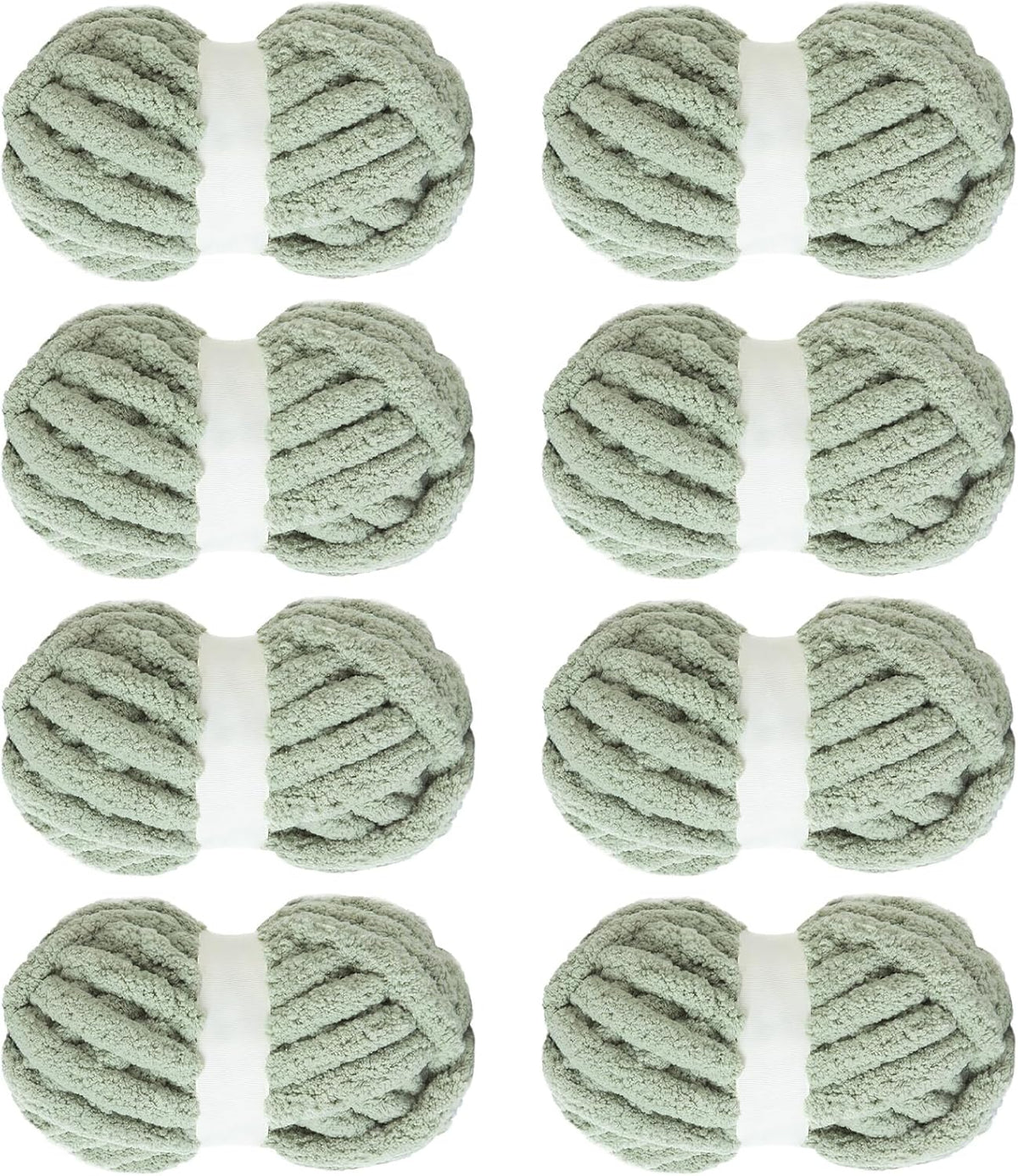 Hombys Sage Green chunky chenille yarn image 1