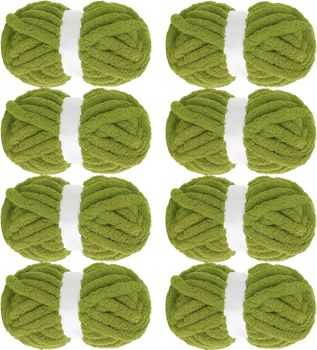 Hombys Olive Green chunky chenille yarn image 1