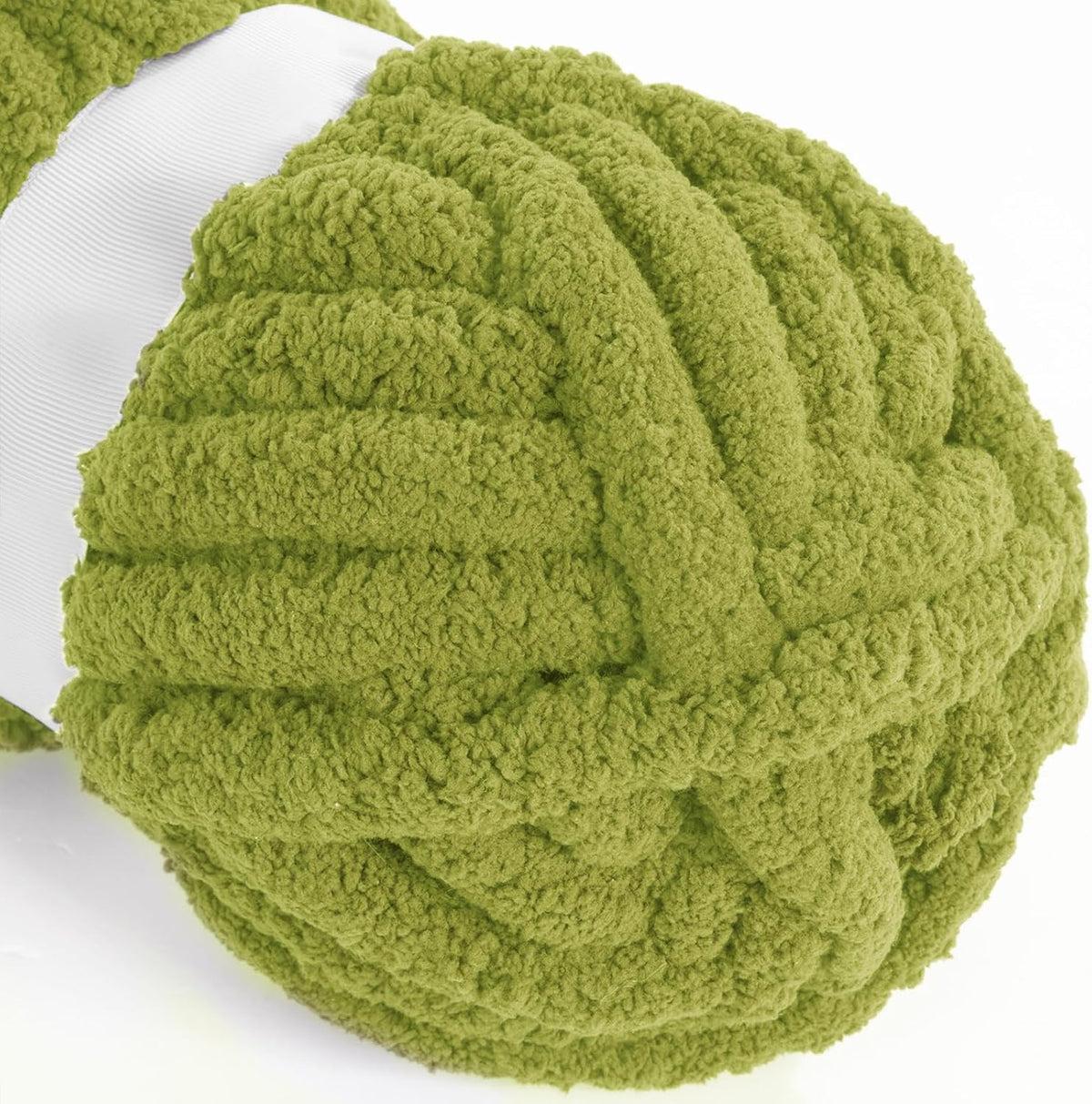 Hombys Olive Green chunky chenille yarn image 6