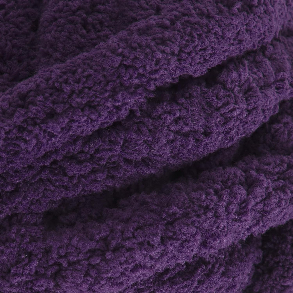 Hombys Dark Purple chunky chenille yarn image 7