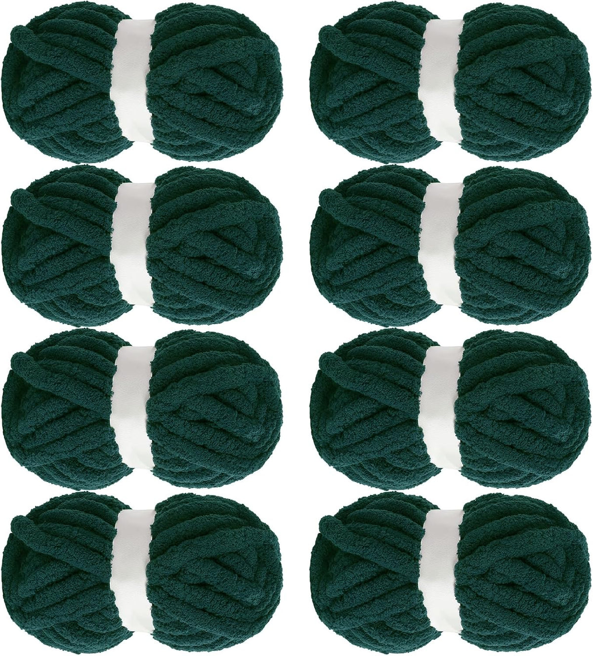 Hombys Dark Green chunky chenille yarn image 1