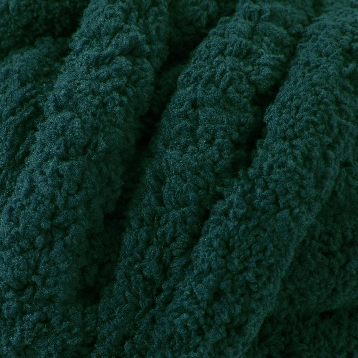 Hombys Dark Green chunky chenille yarn image 7