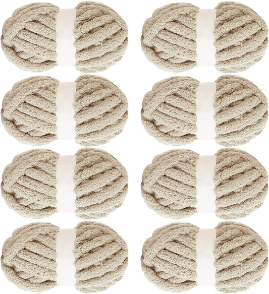 Hombys Khaki chunky chenille yarn image 1