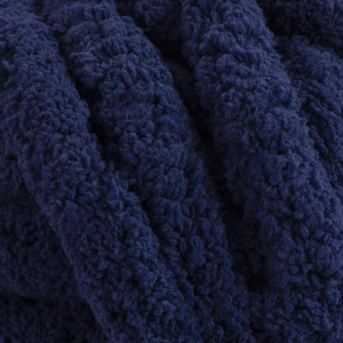 Hombys Navy Blue chunky chenille yarn image 7