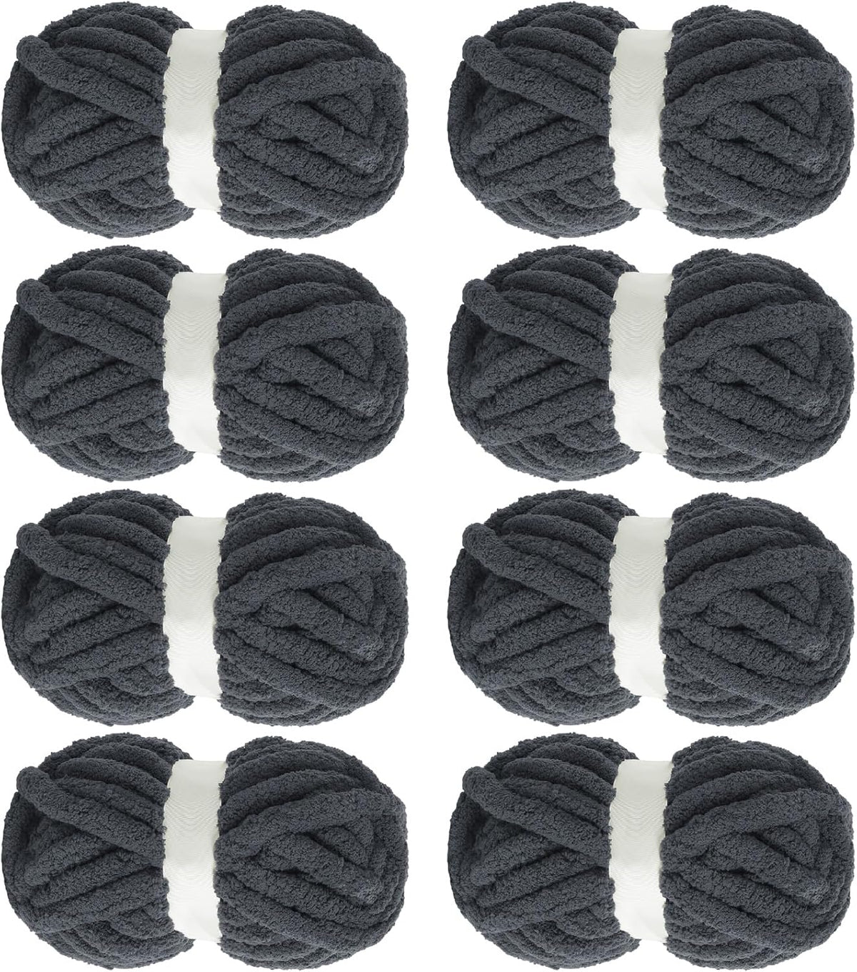 Hombys Charcoal Grey chunky chenille yarn image 1