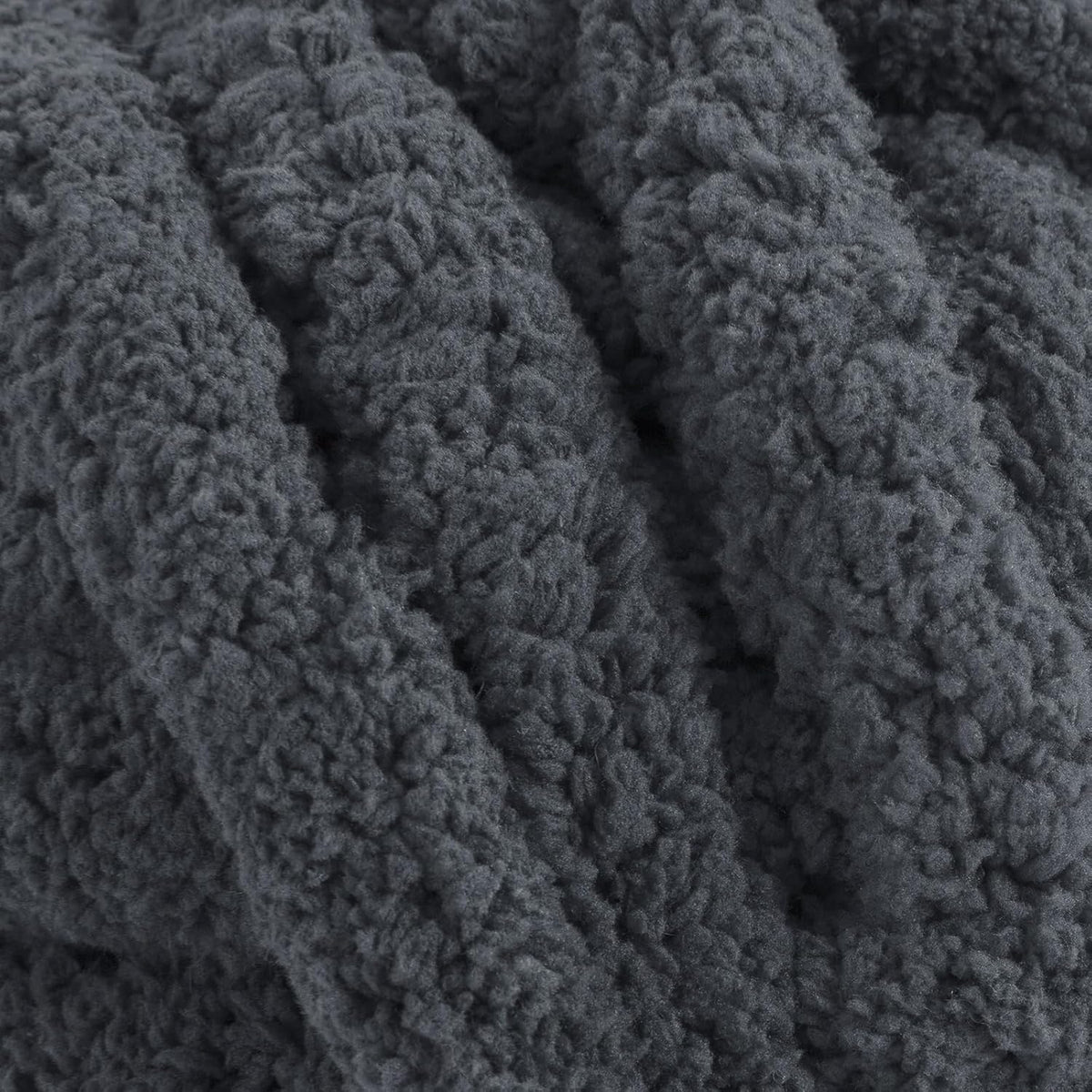 Hombys Charcoal Grey chunky chenille yarn image 6