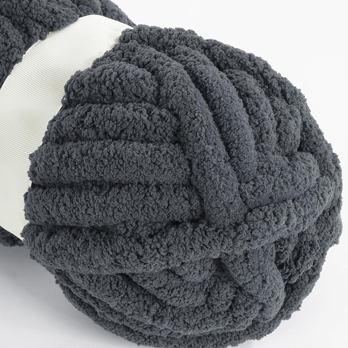Hombys Charcoal Grey chunky chenille yarn image 7