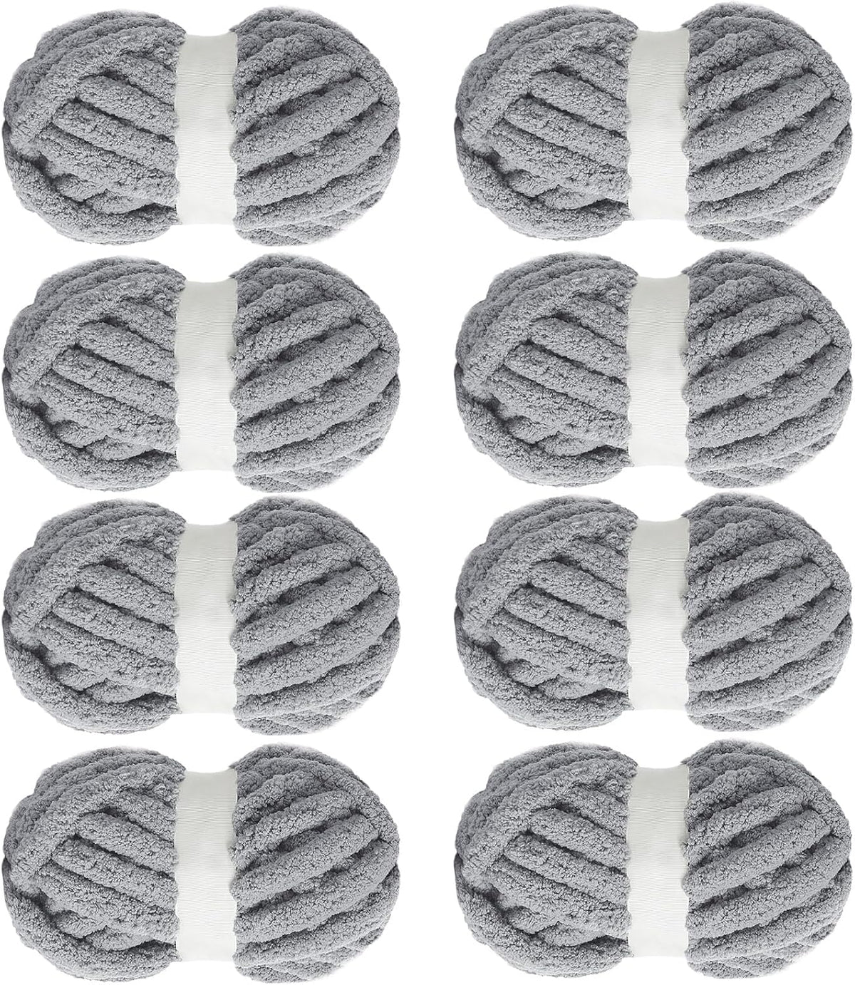 Hombys Medium Grey chunky chenille yarn image 1